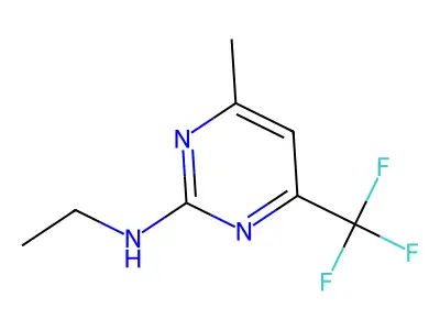 2-(Ethylamino)-4-methyl-6-(trifluoromethyl)pyrimidine structure