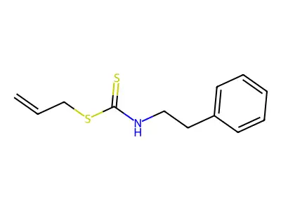 Carbamic acid, phenethyldithio-, allyl ester structure