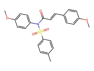 N,3-bis(4-methoxyphenyl)-N-(4-methylphenyl)sulfonylprop-2-enamide structure