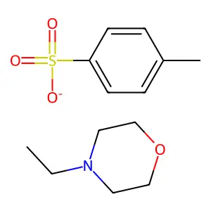 Morpholine, 4-ethyl-, 4-methylbenzenesulfonate (1:1) structure