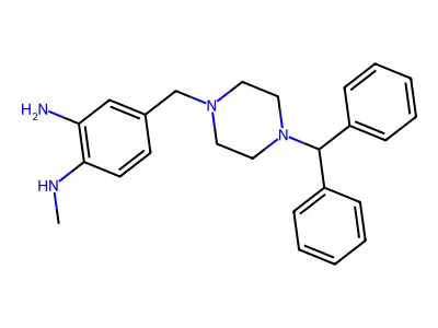 4-[[4-(Diphenylmethyl)piperazin-1-yl]methyl]-N-methylbenzene-1,2-diamine structure