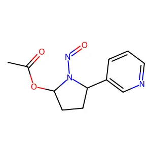 1-Nitroso-5-(3-pyridinyl)-2-pyrrolidinol acetate structure