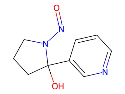1-Nitroso-2-(3-pyridinyl)-2-pyrrolidinol structure