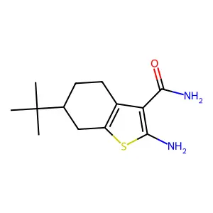 2-Amino-6-tert-butyl-4,5,6,7-tetrahydro-1-benzothiophene-3-carboxamide structure