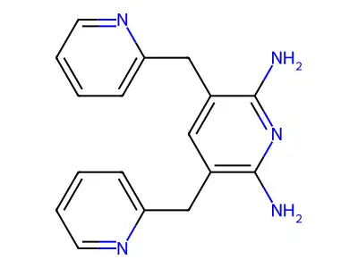 3,5-Bis(pyridin-2-ylmethyl)pyridine-2,6-diamine structure