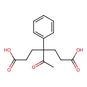 4-乙酰基-4-苯基庚二酸 structure