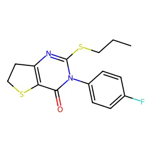 3-(4-fluorophenyl)-2-(propylthio)-6,7-dihydrothieno[3,2-d]pyrimidin-4(3H)-one structure