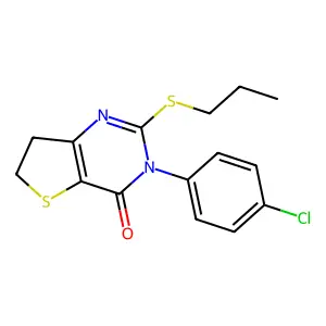 3-(4-Chlorophenyl)-2-propylsulfanyl-6,7-dihydrothieno[3,2-d]pyrimidin-4-one structure