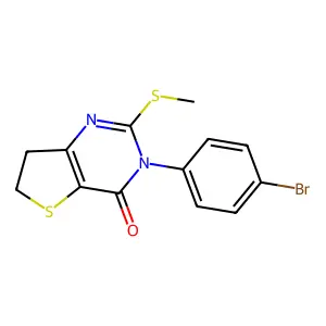 3-(4-bromophenyl)-2-(methylthio)-6,7-dihydrothieno[3,2-d]pyrimidin-4(3H)-one structure