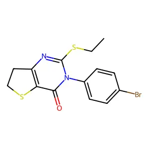 3-(4-Bromophenyl)-2-ethylsulfanyl-6,7-dihydrothieno[3,2-d]pyrimidin-4-one structure