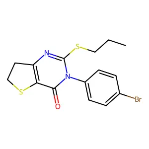 3-(4-bromophenyl)-2-(propylthio)-6,7-dihydrothieno[3,2-d]pyrimidin-4(3H)-one structure