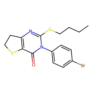 3-(4-bromophenyl)-2-(butylthio)-6,7-dihydrothieno[3,2-d]pyrimidin-4(3H)-one structure