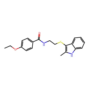 4-Ethoxy-N-{2-[(2-methyl-1H-indol-3-YL)sulfanyl]ethyl}benzamide structure