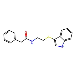 N-[2-(1H-indol-3-ylsulfanyl)ethyl]-2-phenylacetamide structure