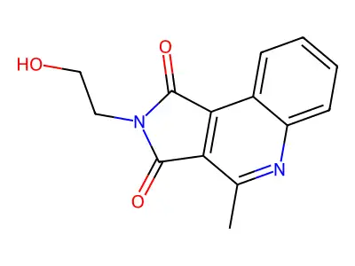 2-(2-hydroxyethyl)-4-methyl-1H-pyrrolo[3,4-c]quinoline-1,3(2H)-dione structure