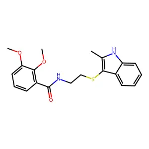 2,3-dimethoxy-N-(2-((2-methyl-1H-indol-3-yl)thio)ethyl)benzamide structure