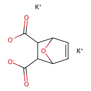 7-Oxabicyclo(2.2.1)hept-5-ene-2,3-dicarboxylic acid, potassium salt (1:2) structure