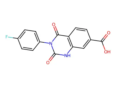 3-(4-Fluorophenyl)-2,4-dioxo-1,2,3,4-tetrahydroquinazoline-7-carboxylic acid structure
