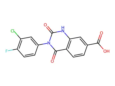 C15H8ClFN2O4 structure