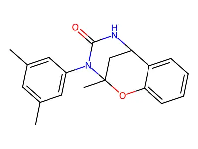 3-(3,5-dimethylphenyl)-2-methyl-2,3,5,6-tetrahydro-4H-2,6-methano-1,3,5-benzoxadiazocin-4-one structure