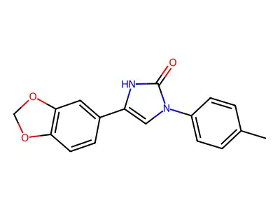 5-(1,3-benzodioxol-5-yl)-3-(4-methylphenyl)-1H-imidazol-2-one structure