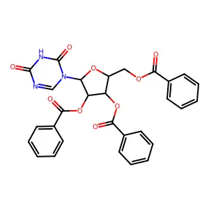 [3,4-Dibenzoyloxy-5-(2,4-dioxo-1,3,5-triazin-1-yl)oxolan-2-yl]methyl benzoate structure