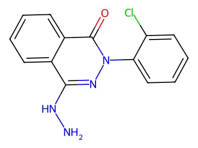 1,4-Phthalazinedione, 2,3-dihydro-2-(2-chlorophenyl)-, 4-hydrazone structure