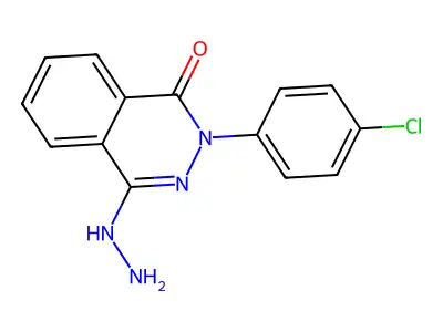 1,4-Phthalazinedione, 2,3-dihydro-2-(3-chlorophenyl)-, 4-hydrazone structure