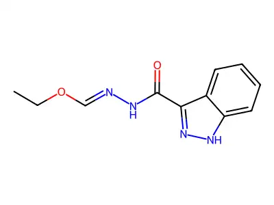 N-(Ethoxymethylideneamino)-1H-indazole-3-carboxamide structure