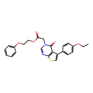 2-Phenoxyethyl 2-[5-(4-ethoxyphenyl)-4-oxothieno[2,3-d]pyrimidin-3-yl]acetate structure