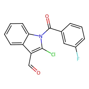 2-氯-1-(3-氟苯甲酰基)吲哚-3-甲醛 structure