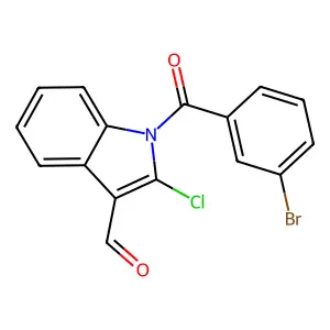 1-(3-Bromobenzoyl)-2-chloro-1H-indole-3-carbaldehyde structure