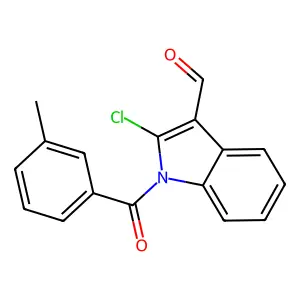 2-氯-1-(3-甲基苯甲酰基)吲哚-3-甲醛 structure