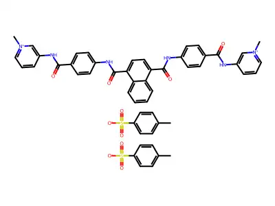 Pyridinium, 3,3'-(1,4-naphthylenebis(carbonylimino-p-phenylenecarbonylimino))bis(1-methyldi-p-toluenesulfonate structure