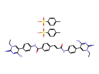 Pyrimidinium, 2,4-diamino-5-[4-[[3-[4-[[[4-(2,4-diamino-1-et structure