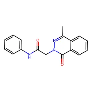 2-(4-methyl-1-oxophthalazin-2-yl)-N-phenylacetamide structure