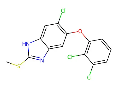 三氯苯达唑 structure