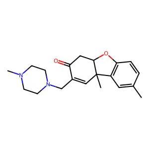 8,9b-Dimethyl-2-[(4-methylpiperazin-1-yl)methyl]-4,4a-dihydrodibenzofuran-3-one structure