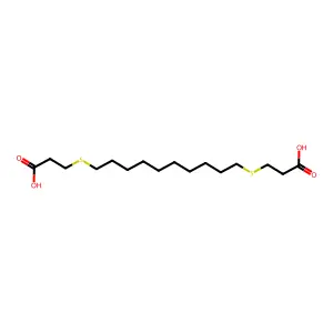 3-((10-((2-Carboxyethyl)thio)decyl)thio)propanoic acid structure