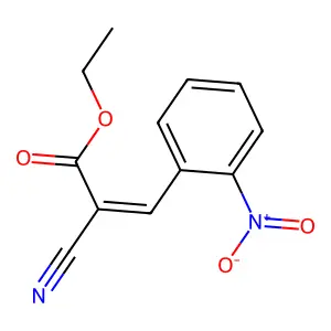 ethyl (2E)-2-cyano-3-(2-nitrophenyl)prop-2-enoate structure
