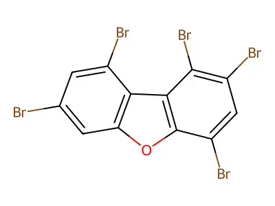 1,2,3,4,6-Pentabromo-dibenzofuran structure