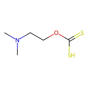 2-(Dimethylamino)ethoxymethanedithioic acid structure
