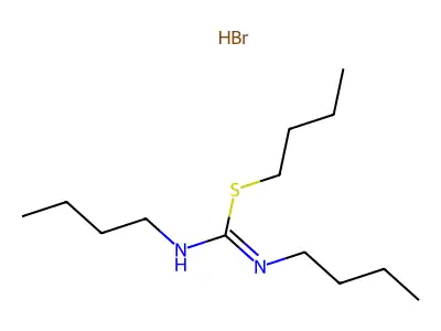 butyl N,N-dibutylcarbamimidothioate;hydrobromide structure