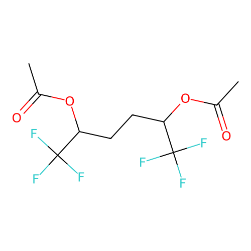 2,5-Hexanediol, 1,1,1,6,6,6-hexafluoro-, diacetate structure