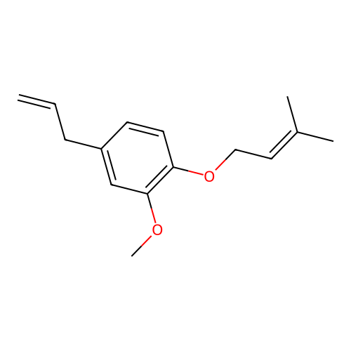 Benzene, 2-methoxy-1-[(3-methyl-2-butenyl)oxy]-4-(2-propenyl)- structure