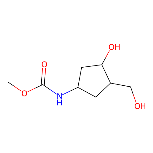 Methyl [3-hydroxy-4-(hydroxymethyl)cyclopentyl]carbamate structure