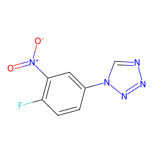1-(4-fluoro-3-nitrophenyl)-1H-tetrazole structure