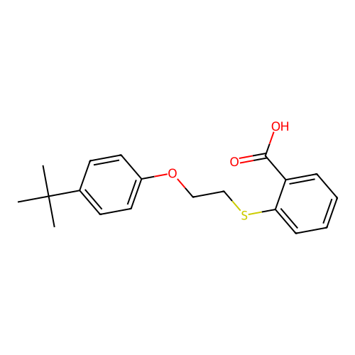 2-{[2-(4-Tert-butylphenoxy)ethyl]sulfanyl}benzoic acid structure