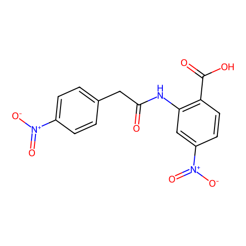 4-Nitro-2-{[(4-nitrophenyl)acetyl]amino}benzoic acid structure