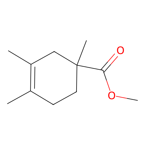 1,3,4-Trimethyl-cyclohex-3-enecarboxylic acid methyl ester structure